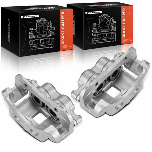A-Premium Disc Brake Caliper Assembly with Bracket Compatible with Chevrolet Colorado GMC Canyon 2004-2008 Isuzu i-280 i-350 2006 i-290 i-370 G6 2005 Front Side 2-PC Set