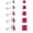 red, variant on 18K White Gold Plated Stud Earrings 4 Prong Princess Cut 3-7MM Ruby Cubic Zirconia Earring Studs ( 5 Pairs )