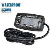 Runleader Digital HM035A Hour Meter Tachometer Engine Temperature Gauge Alert RPM & Temp Waterproof