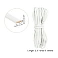 thumbnail image 2 of Flat Leather Cord, 5.5 Yard 4mm Leather String Strips for DIY Crafts, Pure White, 2 of 6
