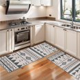 thumbnail image 3 of Kitchen Rugs Sets Of 2,Blue Geometric Triangle Circle Pattern Anti Fatigue Kitchen Mat Rugs Non Slip Washable,Decorative Kitchen Floor Mats for Kitchen,Sink,Laundry,17"X47", 3 of 5