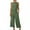 Army Green, variant on Tbopshirt Tank Top for Women,2PC Fashion Woman Round Neck Solid Sleeveless Blouse +Loose Pockets Pants Sets