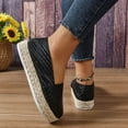 thumbnail image 4 of Women's Loafer Fashion Sneakers Faux Leather Classic Tennis Shoes Low Top Casual Walking Shoes Black 8.5, 4 of 7
