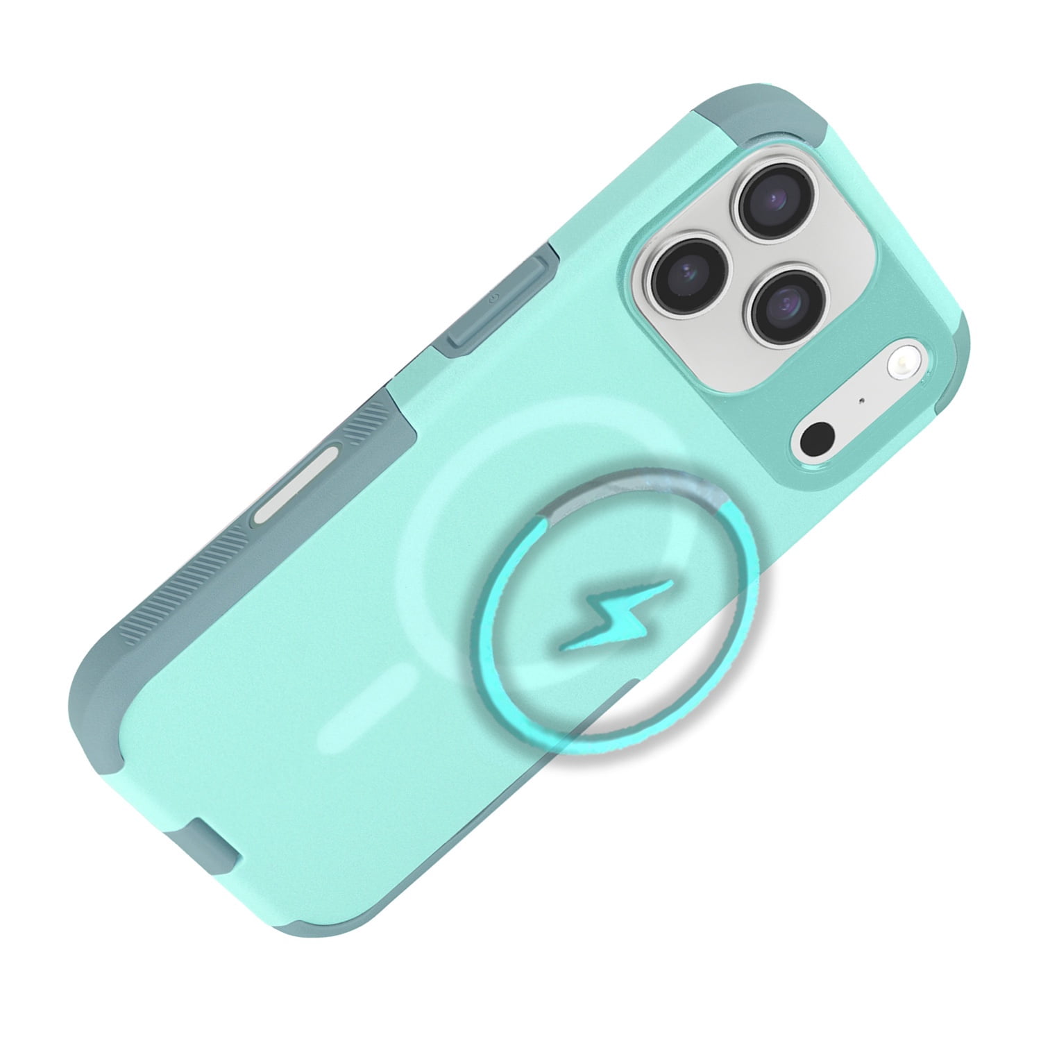 Dual Layer Cover with Wireless Charging for iPhone 17 Pro Max - Teal