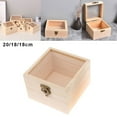 thumbnail image 2 of AFQH Wooden Square Hinged Storage Boxes Craft Gift Storage Container Dust Jewelry Box, 2 of 6