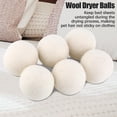 thumbnail image 4 of Fosa Laundry Dryer Balls,Wool Dryer Balls, 6Pcs 6cm Natural Wool Dryer Balls Water Absorption Eliminates Static Laundry Drying Ball, Laundry Wool Balls, 4 of 6