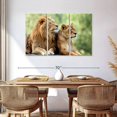 thumbnail image 3 of Elephant Stock Lion Couple Wall Art - Horizontal Multi Panel Canvas - Living Room Wall Decor - Animal Multi Panel - Brown And Gray Decor - 57" x 36", 3 of 8