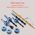 thumbnail image 5 of BQBQERT 1Set 5-11mm Drill Bit Locator Woodworking Drill Limiter Depth Stop Collars Positioner With Wrench, 5 of 9