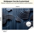 thumbnail image 3 of Peel and Stick Wallpaper Canvas Nordic Navy Blue Solid Color Blue Hue Textured Surface Linear Patterns Modern Art Wall Mural Decor Self Adhesive and Removable 100in x 144in, 3 of 5