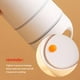 thumbnail image 4 of Injueey Fiambrera de PP, Color sólido, portátil, lavable, antideslizante, mango de elevación, reemplazo, a prueba de fugas, contenedor termo a prueba Mostrada Beige Blanco 2 Capas Injueey HA083504-05, 4 of 6