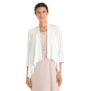 R&M Richards Women's 3/4 Sleeve Swing Shrug