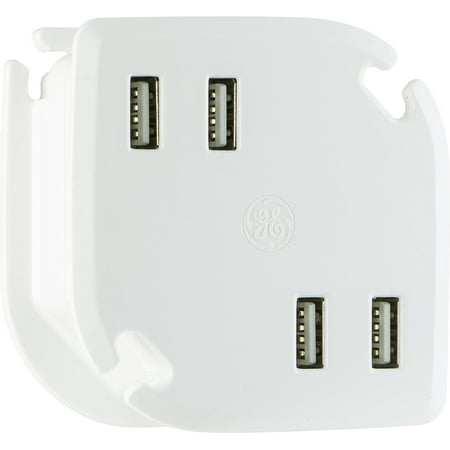 GE 27006 4.4-Amp 4-Port Wrap-n-Charge USB Wall Charger