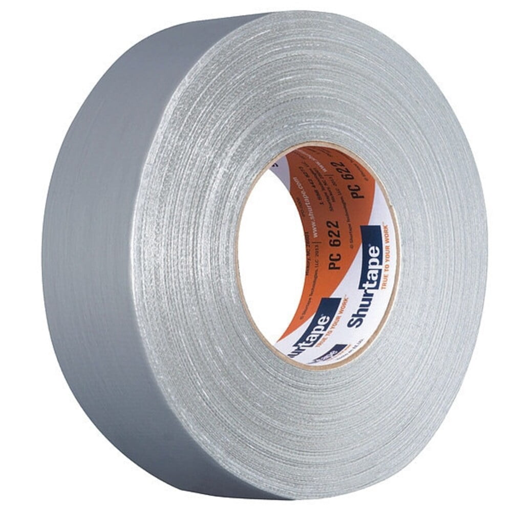 Shurtape Duct Tape, Silver, 60-1/8 yd L, 1-7/8 in W 183845