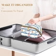 thumbnail image 3 of FORMRS Makeup Bag Travel Cosmetic Organizer for Women Fold Flat Zipper Pouch with Handle, White Hand Drawn Sailboats, 3 of 8