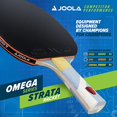 thumbnail image 2 of JOOLA Omega Strata - Table Tennis Racket with Flared Handle - Tournament Level Ping Pong Paddle with Riff 34 Table Tennis Rubber - Designed for Spin, 2 of 5