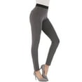 thumbnail image 3 of BodiLover, Women's, Ankle Length Performance Pants with Side Zipper, Gray, 12, 3 of 7