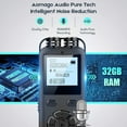 thumbnail image 2 of 16GB Digital Voice Recorder MP3 Player  Upgraded Audio Recorder with Playback Support TRS 3.5mm Microphone for Lectures Meeting, 2 of 8