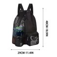 thumbnail image 3 of Drawstring Mesh Swim Backpack, With Separate Wet Pocket Sports Sack, Portable Water Resistant Beach Gym Bag, Backpack for Women Gym Beach Swimming Sports, 3 of 6