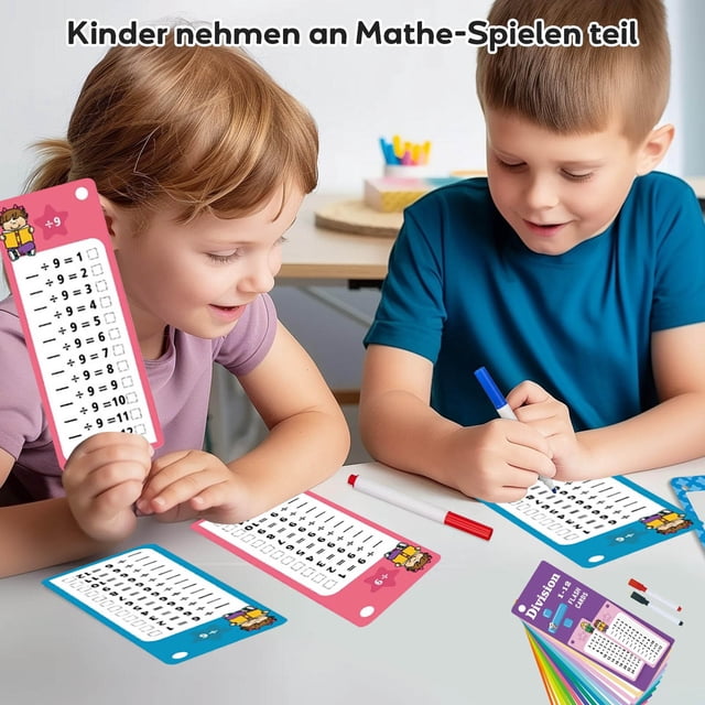 Arithmetic Learning Cards for Kids' Transition from Kindergarten to Elementary School Emphasizing Addition Subtraction Multiplication and Division Skills