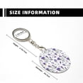 thumbnail image 3 of Naloa Lavender Bicycle Print Round Keychain Keychain Key Ring, Key Tag, Key Chain Bulk for Gift Accessories (Round), 3 of 7