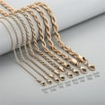 thumbnail image 4 of HIJONES Women's Men's Stainless Steel Rope Twist Braided Chain Necklace Weave Solid Chains Rose Gold 7MM 22in, 4 of 6
