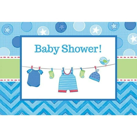 Baby-Shower-Boy-Shower-with-Love-Invitations,-Pack-of-8-...