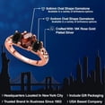 thumbnail image 2 of Gem Stone King 18K Rose Gold Plated Silver Red Garnet and Black Onyx Filigree Style 3 Stone Ring for Women (2.33 Cttw, Oval 8X6MM and 6X4MM) (Size 7), 2 of 6