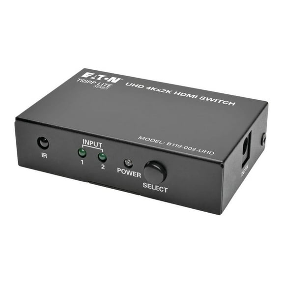 Tripp Lite 2-Port HDMI Switch for Video and Audio, 4K x 2K UHD @ 60 Hz w/ Remote