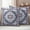 Dark Blue Khaki Orange, variant on Orange Red Boho Outdoor Waterproof Pillow Covers, Vintage Flower Tribal Distressed Printed Decorative Rectangle Throw Pillowcase Sofa Cushion Sham for Patio/Couch/Chair, 20"x12" 2 Pack