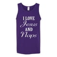thumbnail image 2 of Wild Bobby I Love Jesus and Naps Inspirational/Christian Men Graphic Tank Top, Purple, Small, 2 of 5