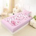 thumbnail image 5 of Erosebridal Bow Letter E Twin Sheet Sets for Girls, Pink Initial Ribbon Bedding, 3-Piece, 5 of 6