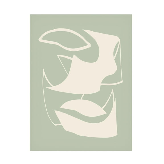 Trademark Fine Art Pictufy Studio Shape Green Canvas Wall Art