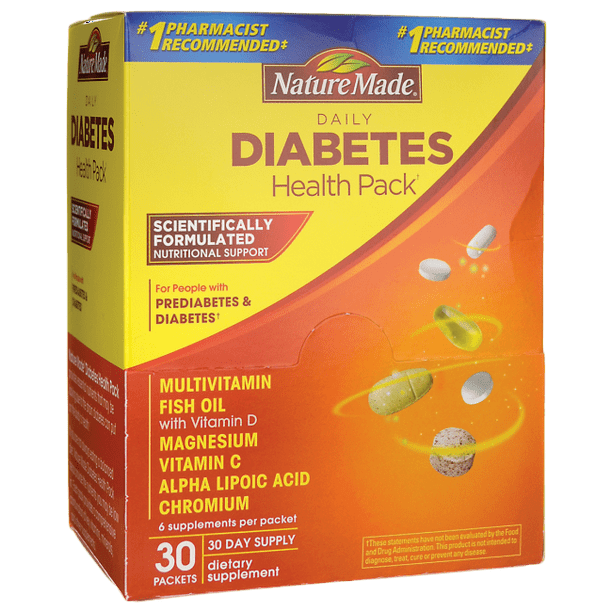 Nature Made Daily Diabetes Health Pack 30 Pkts - Walmart.com