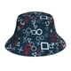 thumbnail image 1 of Fotbe Navy Blue Geometric Sombrero Tipo Pescador con Estampado – Sombrero de Sol de Algodón de Moda para Playa, Golf, Pesca, 1 of 6