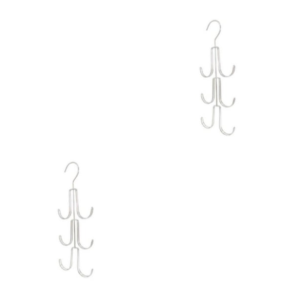Cateissary Monederos Bolsos Colgador Gancho para colgar Cinturones Titular Suministros resistentes Plata 2Conjunto