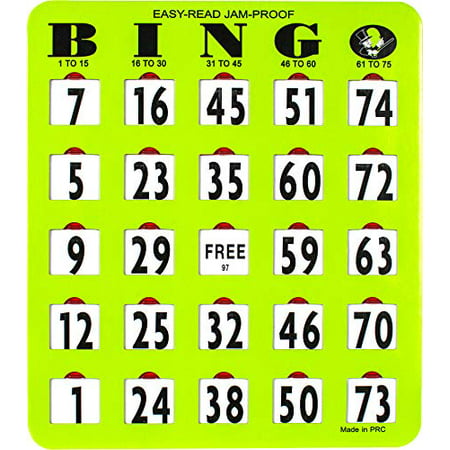 MR CHIPS Bingo Cards Slide Shutter for Senior and Kids - Jumbo Size ...