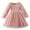 Pink, variant on Lenpel Toddler Girls' Dresses Crew Neck Ribbed Long Sleeve Solid Color Shiny Mesh Dress Fall Winter Outfits