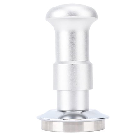 YAHHU 58?mm Stainless Steel Spring-Loaded Coffee Tamper – Calibrated, Consistent Pressure, Comfortable Handle, Modern Silver Design