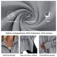 thumbnail image 5 of Quarter Zip Pullover Women Long Sleeve V Neck Tops Fashion Loose Sweatshirt, 5 of 6