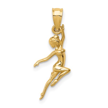 14K Yellow Gold Dancer Pendant