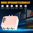 thumbnail image 4 of Bxaolu Upgraded 6-in-1 USB C Charger Fast Charging Wall Charger, 65W USB C Laptop Desktop Charger Adapter Compatible with Laptop, Phone, Pink, 4 of 7