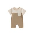 thumbnail image 1 of Kmbangi Combinaison d'Été pour Bébé Garçon, Manches Courtes Col Rond Combinaison Courte Décontractée pour Fête Rue pour Filles Garçons 0-18M, 1 of 8