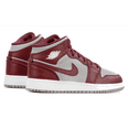 thumbnail image 5 of Big Kid's Jordan 1 Mid Cherrywood Red/White DQ8423-615 Size 4 US, 5 of 6