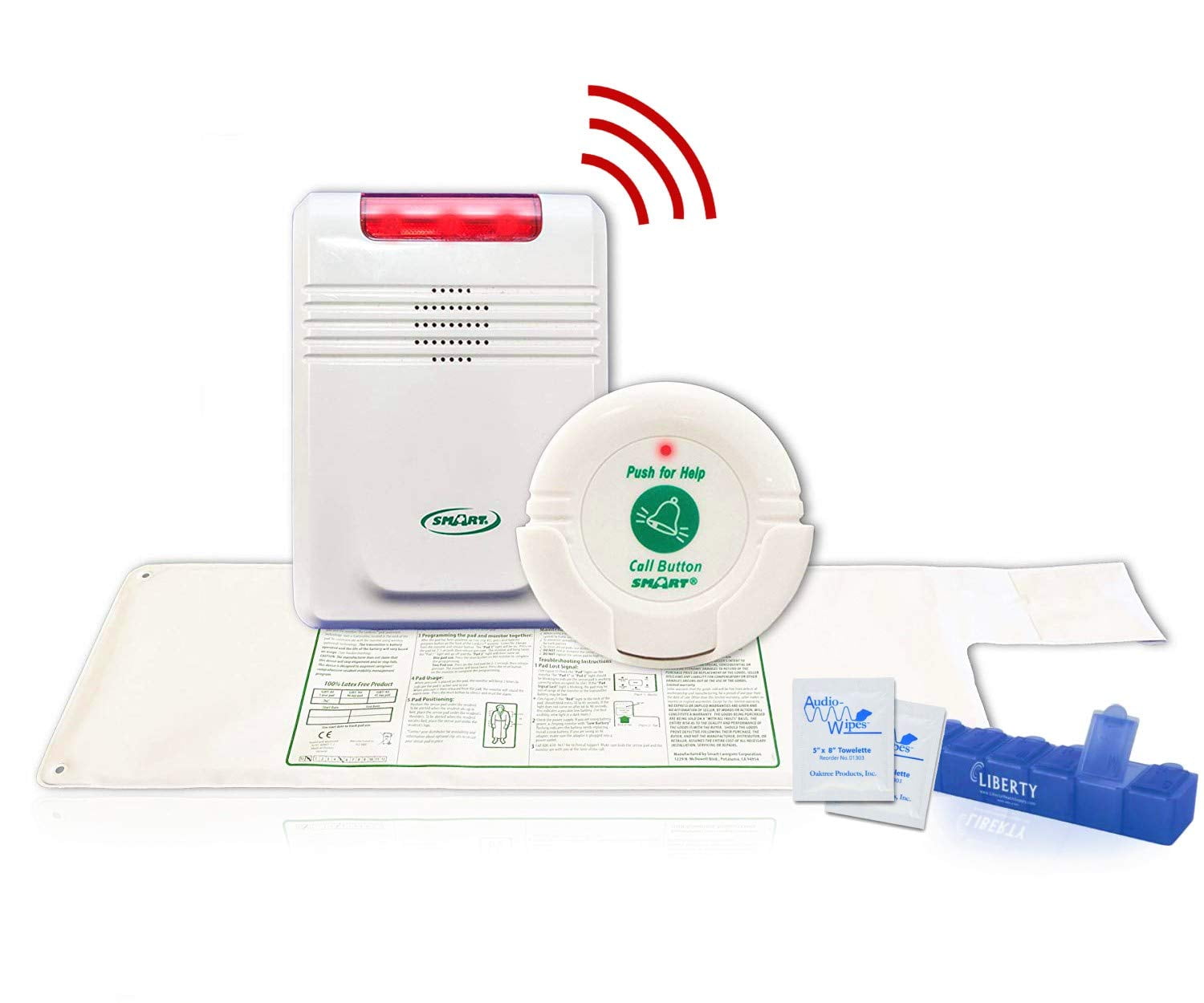 Smart Caregiver Wireless Bed Alarm System with Nurse Call Button