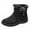 Black, variant on Womens Snow Boots with Zipper Winter Warm Anti-Slip Ankle Boots Furry Lined Outdoor Booties