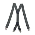 thumbnail image 2 of SGFCWSX Men's X-Back Suspenders, Elastic 4-Clip Adjustable Formal Casual Gray, 2 of 3