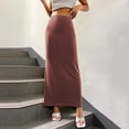 thumbnail image 2 of hotojiny Long Skirts for Women Velvet Casual Soft High Waist Maxi Skirts Fashion Lounge Solid Color Skirts, 2 of 7