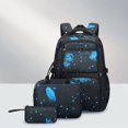 thumbnail image 2 of UJNDER Kids Starry Sky Backpack with Matching Pouch and Pencil Spacious 3 Piece Set for Boys and Girls Everyday School Use,Blue,Mid, 2 of 4