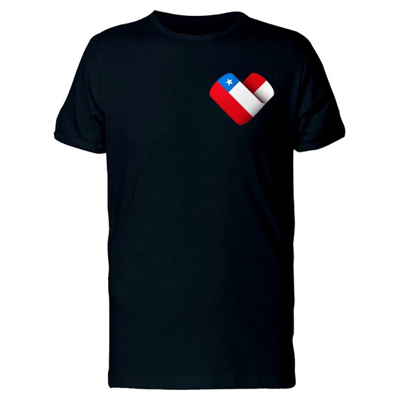 I Love Chile Heart Flag Tee Men's -Image by Shutterstock