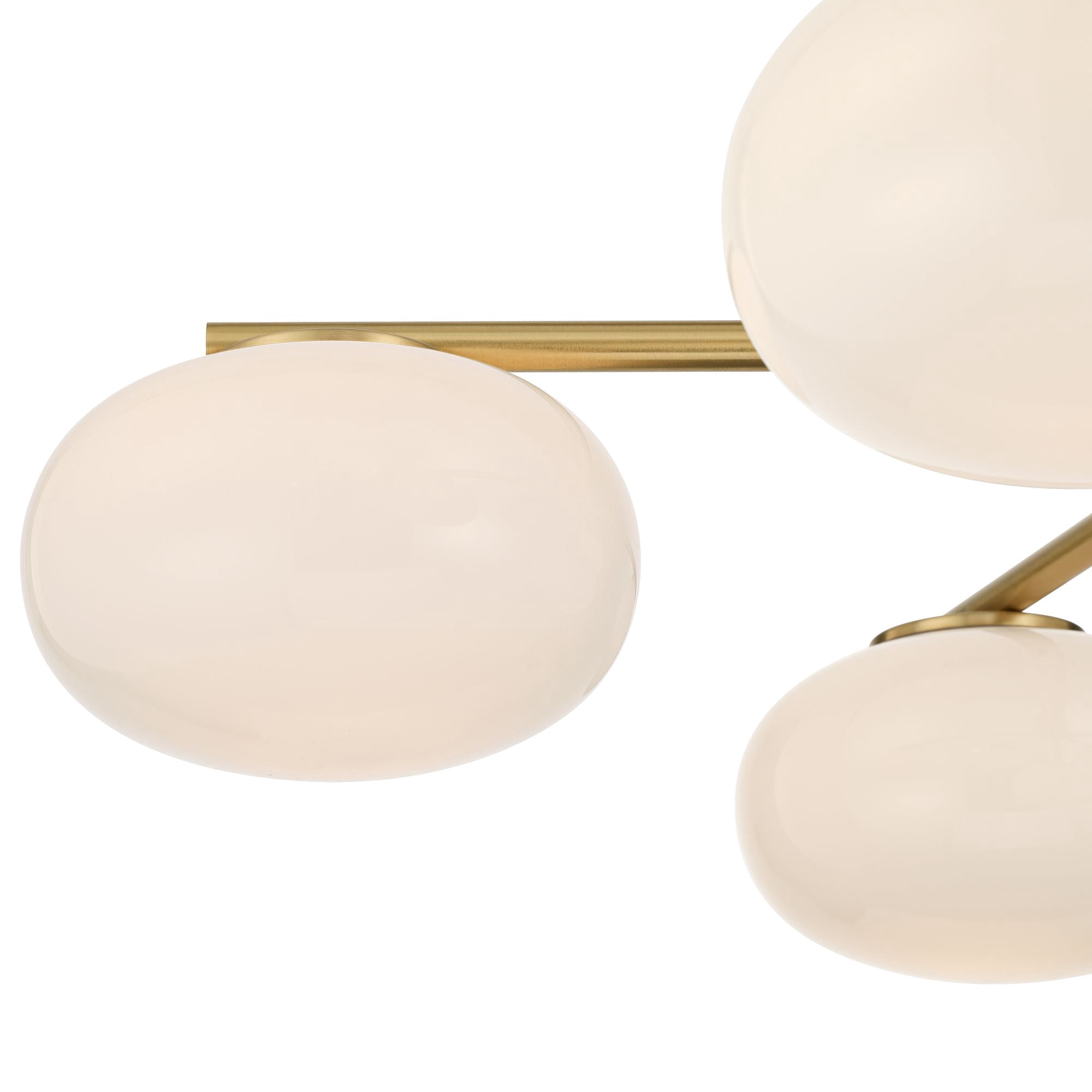 Possini Euro Design Possini Euro Damian 32" Wide Antique Brass and Opal 6-Light Chandelier